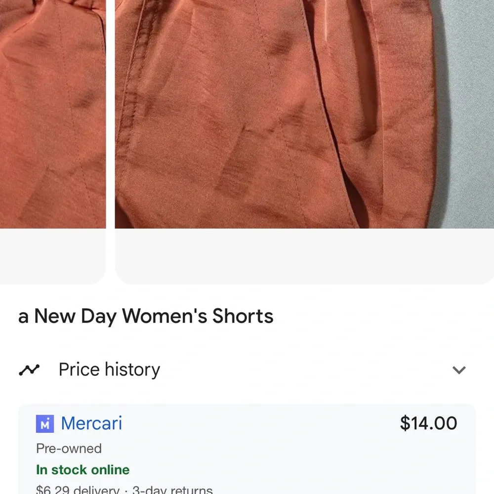 A New Day Women's Satin High Rise Pull On Shorts XL Orange Stretchy W Pockets - Picture 12 of 12